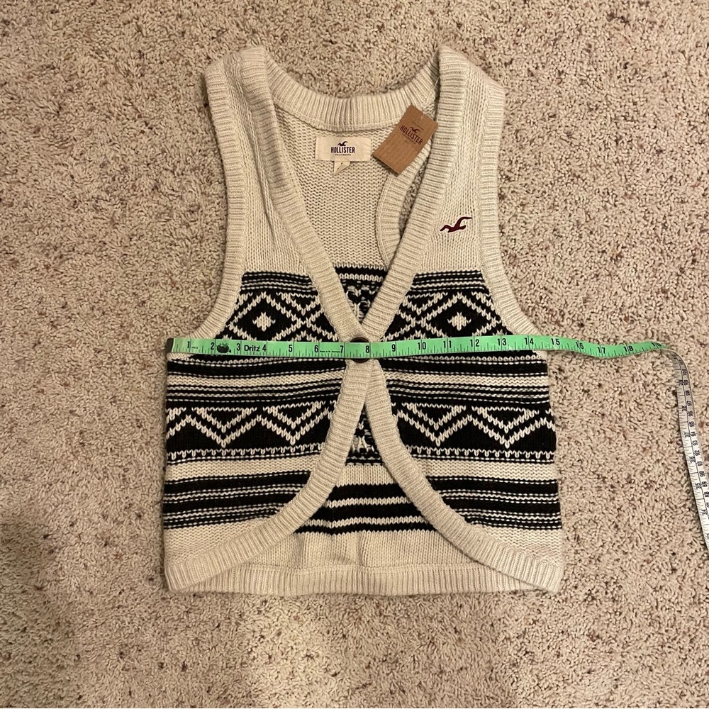 NWT Y2K Hollister Knit Sweater Vest size S - Picture 4 of 5
